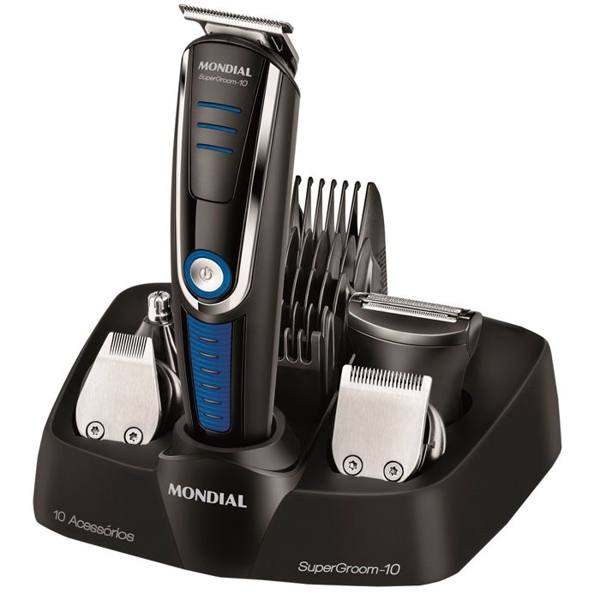 Aparador de Pelos Mondial Super Groom 10 BG-03 9 Pentes — Mondial