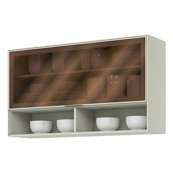 Armário Aéreo 1 Porta Basculante Vidro 120cm Fineze Henn — Henn