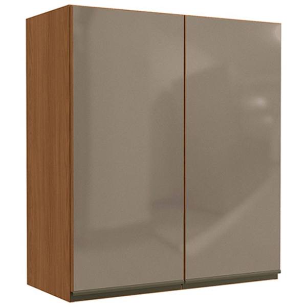 Armário Aéreo 2 Portas com Vidro 80cm MDP Maxxi Kappesberg — Kappesberg