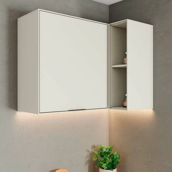 Armário Aéreo de Canto 01 Porta MDF Fineze Henn — Henn