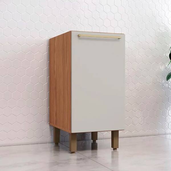 Balcão com Tampo 1 Porta 40cm MDP MDF Requinte Henn — Henn