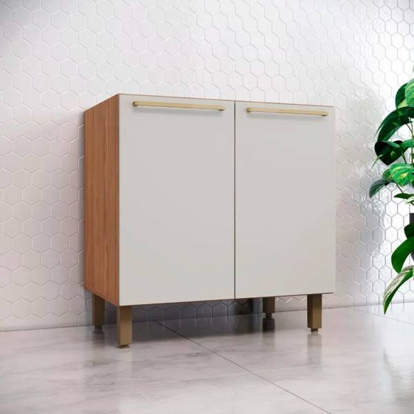 Balcão com Tampo 2 Portas 80cm MDP MDF Requinte Henn — Henn