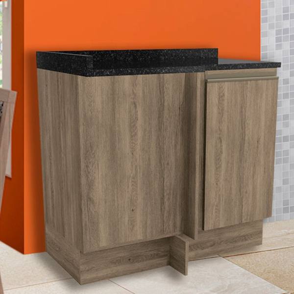 Balcão de Canto com Tampo 1 Porta 98cm Maxxi Kappesberg — Kappesberg