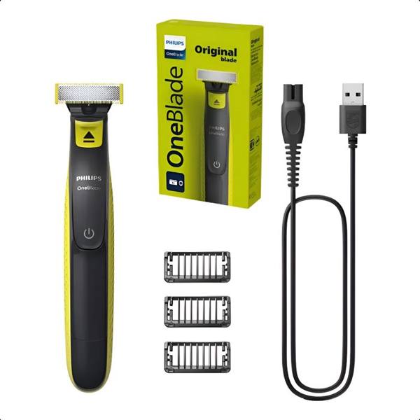 Barbeador Philips Oneblade cor Verde-limão — Philips