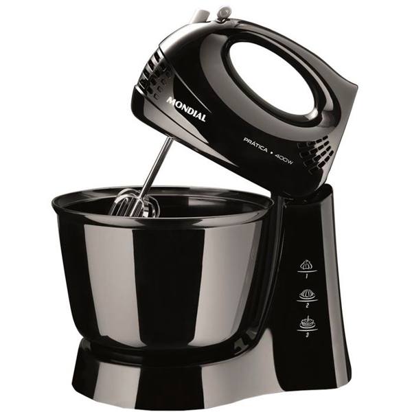 Batedeira Portátil Mondial Prática B-44B 3 Velocidades 400W Tigela 3,6L — Mondial