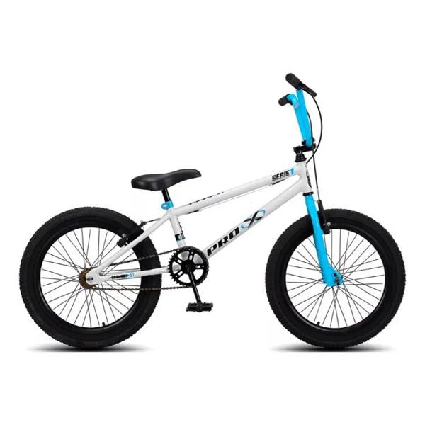 Bicicleta Aro 20 Pro-x Série 1 Bmx Freio V-brake Cor Branco/azul Tamanho Do Quadro 20 — Sem marca