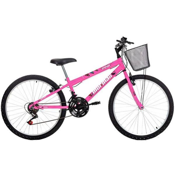 Bicicleta Aro 24 Mormaii Safira 18 Marchas Freio V-Brake Cesta — Mormaii