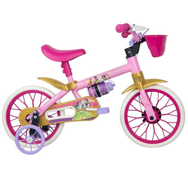 Bicicleta Infantil Aro 12 Nathor Princesas com Cestinha — Nathor