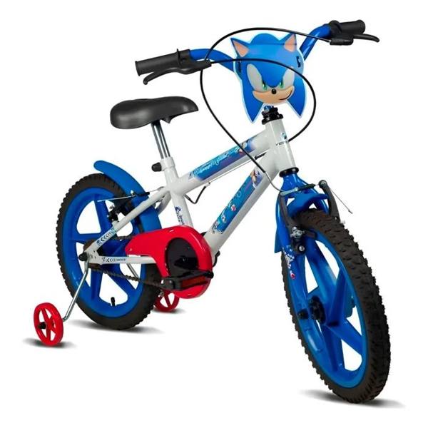 Bicicleta Infantil Aro 16 Sonic Branco E Azul Verden Bikes — Sem marca