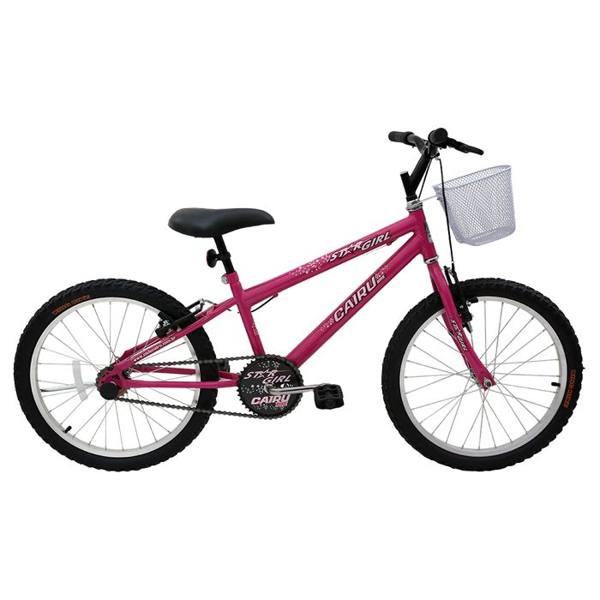 Bicicleta Infantil Aro 20 Cairu Star Girl Freio V-Brake Cestinha — Cairu