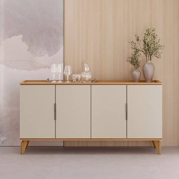 Buffet 4 Portas 2 Prateleiras Internas MDP MDF Évora Linea Brasil — Linea Brasil