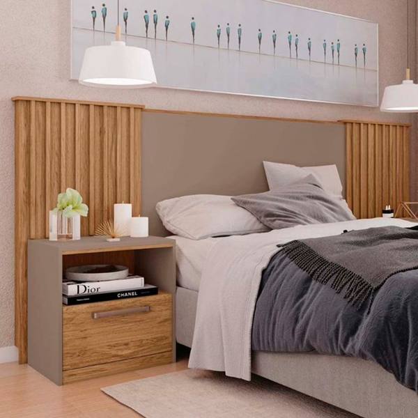 Cabeceira Casal Extensível até 325,6cm com Mesa de Cabeceira Lucius Caemmun — Caemmun