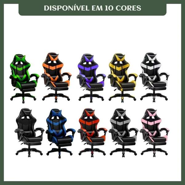Cadeira De Escritório Gamer Nitro Ergonômica Estofado Couro Sintético Reclinável Altura Ajustável Apoio Para Pés Cor Roxo Luvinco — Sem marca