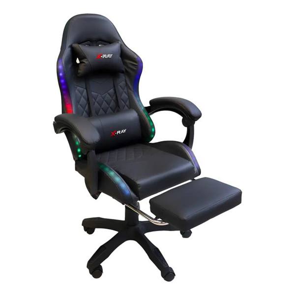 Cadeira Gamer X-ray Com Led Reclinável Ergonômica Cor Preta Material Do Estofamento Couro Sintético — Sem marca