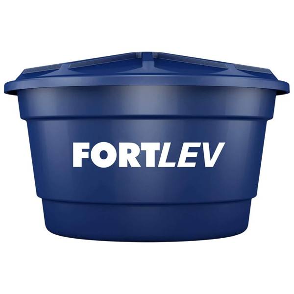 Caixa De Água 310L Polietileno Tampa Encaixe Azul Fortlev — Fortlev