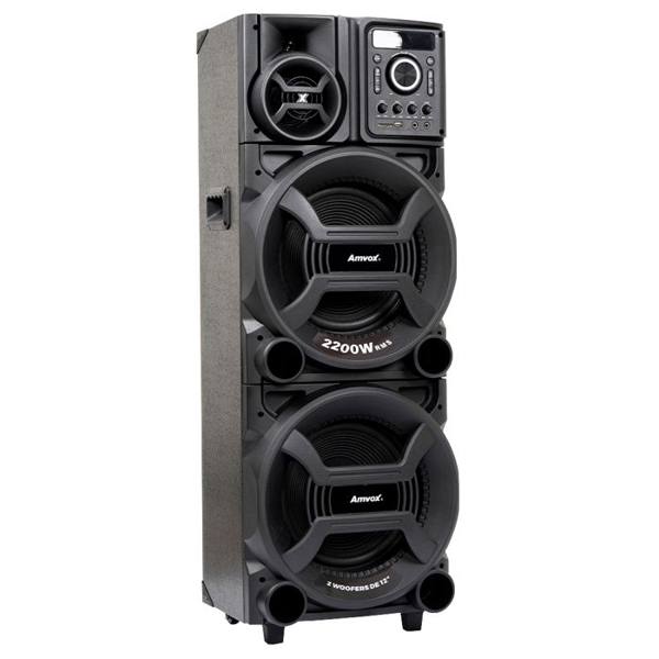 Caixa de Som Amplificada Amvox Pesadão ACA 2201 2200W Bluetooth com LED — Amvox