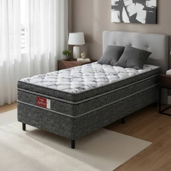 Cama Box Conjugada Probel Espuma D28 Ortopédico Solteiro — Sem marca