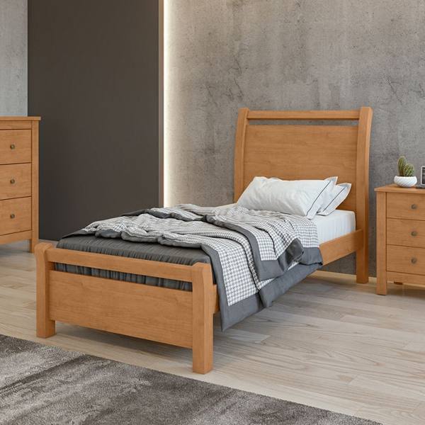Cama de Solteiro MDP MDF Suporta até 90kg Lopas Reali — Lopas