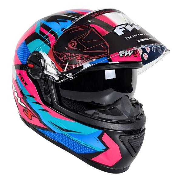 Capacete Fechado Fw3 Gtx Fox Masculino Feminino + Narigueira — Sem marca