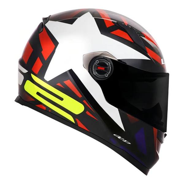 Capacete Ls2 Ff358 Starwar Estrela Vermelho — Sem marca