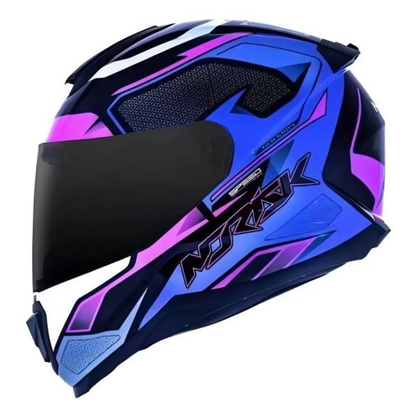 Capacete Norisk Razor SpeedMax Roxo Com Rosa Tamanho do capacete 58 — Speedmax