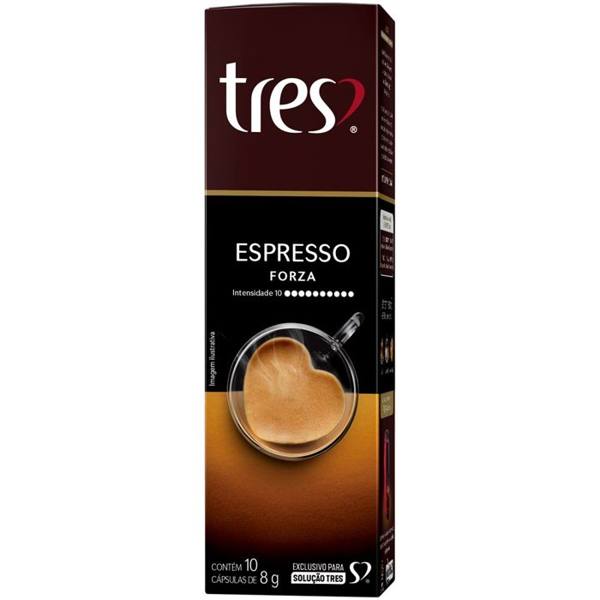 Cápsula de Café Três Corações Espresso Forza 10 Unidades Intensidade 10 — Três Corações