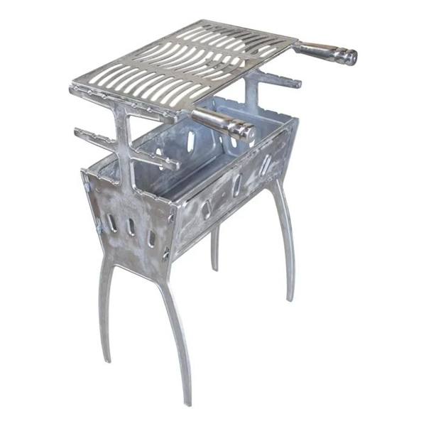 Churrasqueira De Alumínio Fundido Batido Desmontável 80cm — Sem marca