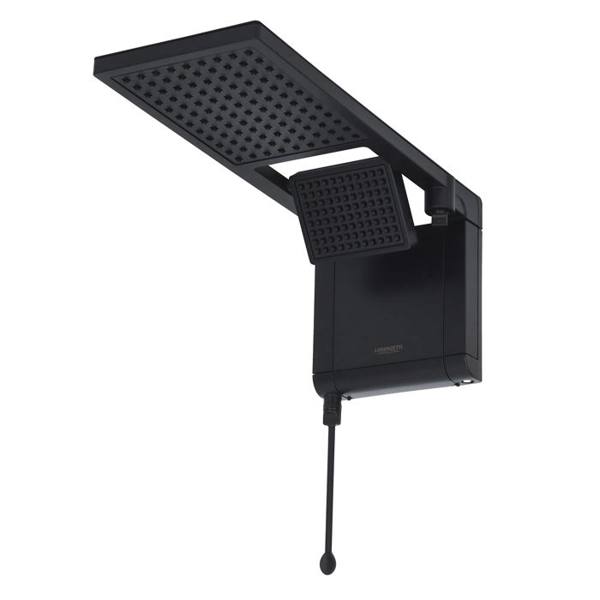 Chuveiro Elétrico Eletrônico 7800w Preto Fosco Quadrado Acqua Duo Ultra Lorenzetti — Lorenzetti