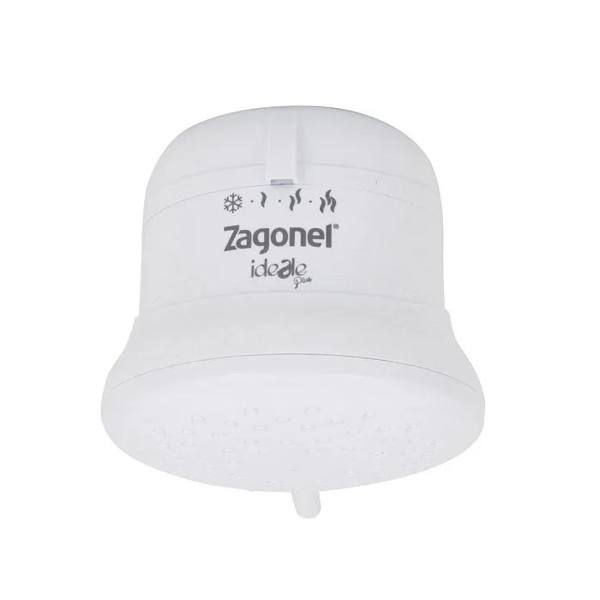 Chuveiro Elétrico Multitemperatura 220V 6800w Branco Redondo Ideale Plus sem Cano Zagonel — Zagonel