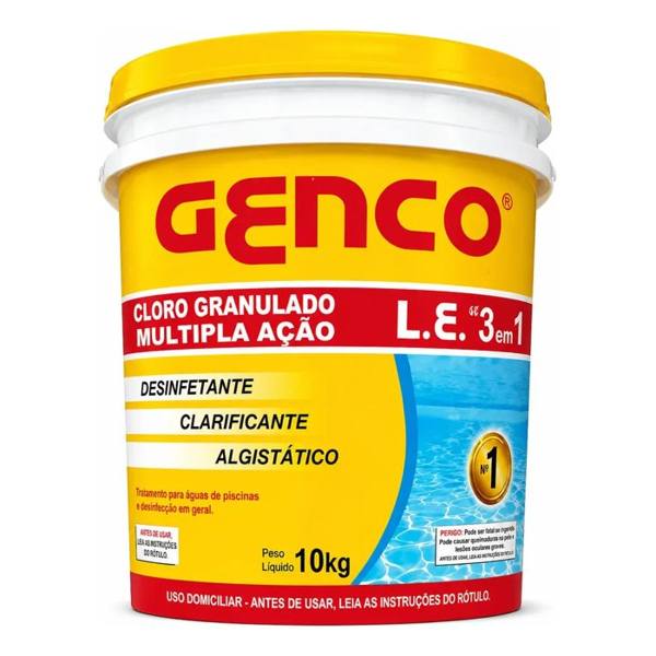 Cloro Genco Multiação 3 Em 1 Granulado 10kg — Genco