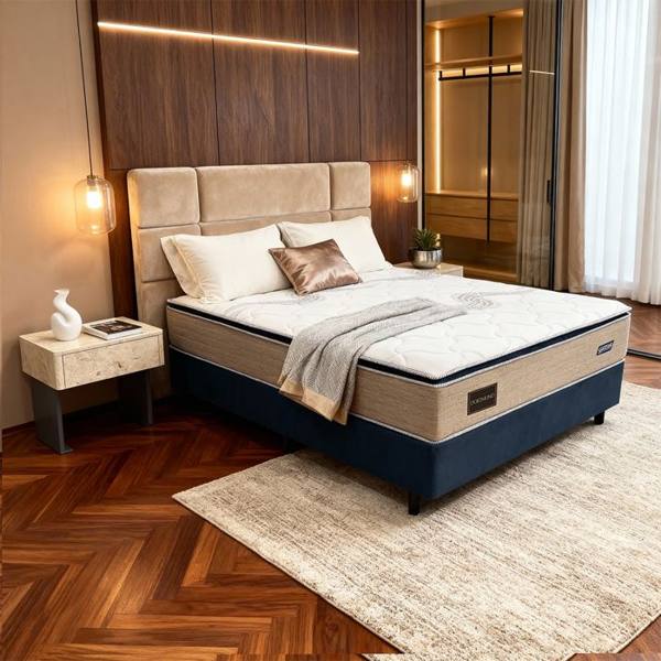 Colchão Cama Box Gazin Molas BlueWave Casal  Dortmund 138 x 188 — Gazin