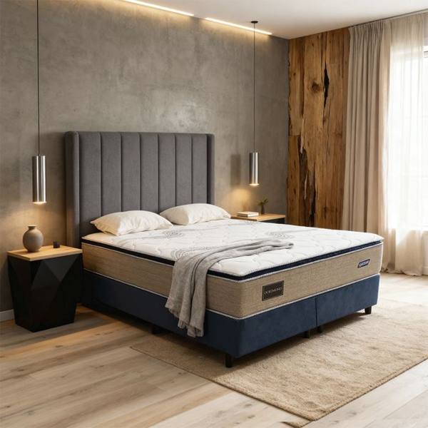 Colchão Cama Box Gazin Molas BlueWave Queen Size Dortmund 158x198 — Gazin