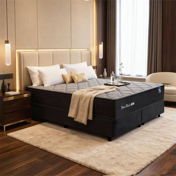 Colchão Cama Box Gazin Molas PowerBlue King Size Power Black 203x193 — Gazin