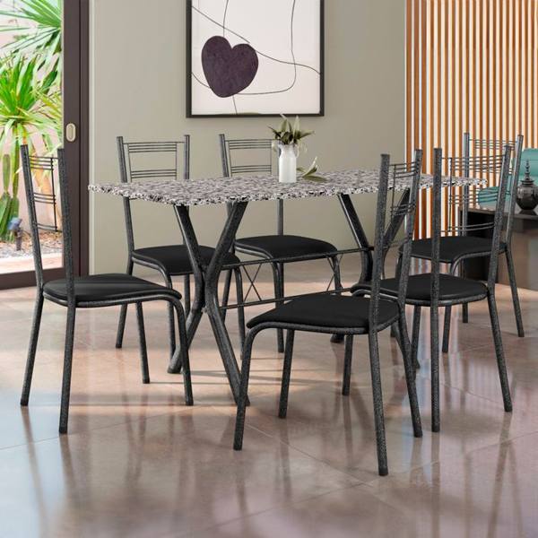 Conjunto de Mesa 6 Cadeiras Tampo de Granito  Santiago Fabone — Fabone