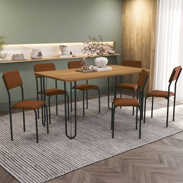 Conjunto de Mesa 6 Cadeiras Tampo em MDP Constanza Kappesberg — Kappesberg