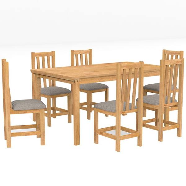 Conjunto de Mesa 6 Cadeiras Tampo Madeira Itália Rústica Meneghetti — Meneghetti