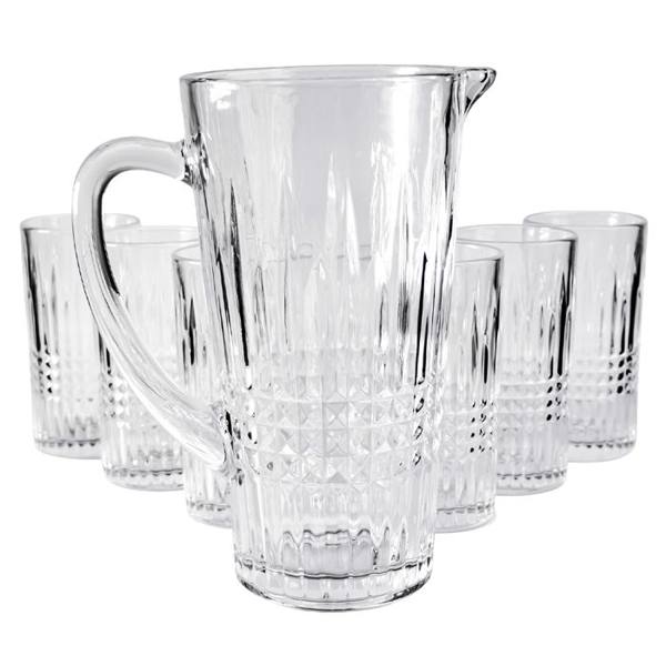 Conjunto Jarra 1L + 6 Copos 320ml Xadrez Essencial Mark Blank — MARK BLANK