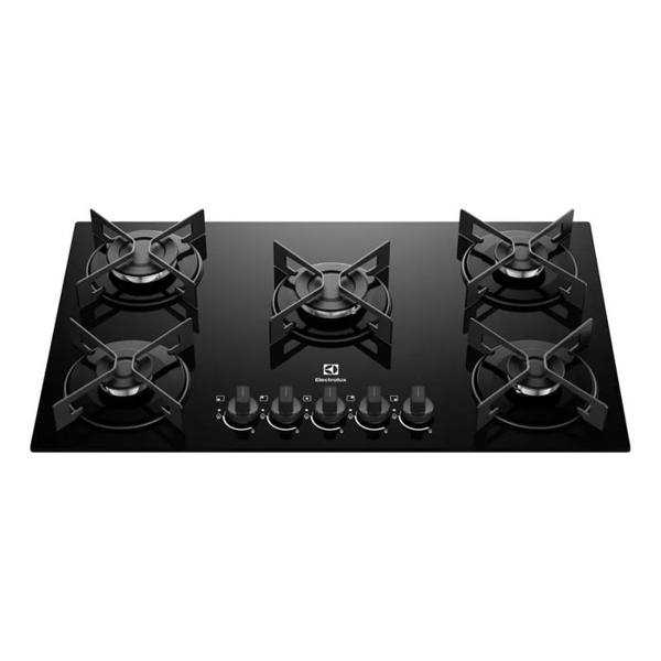 Cooktop 5 Bocas a Gás Electrolux Mesa de Vidro Efficient Grade de Aço Fosco — Electrolux
