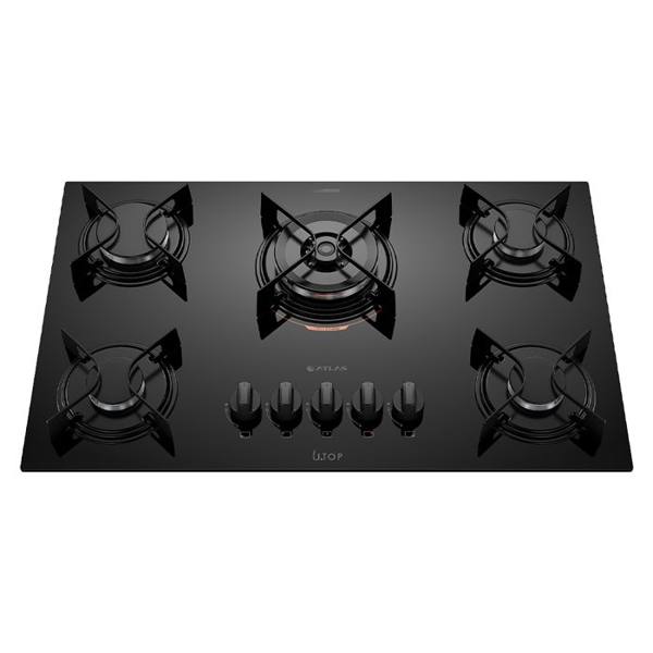 Cooktop a Gás Atlas Utop 5 Bocas Superautomático Mesa em Vidro Temperado — Atlas