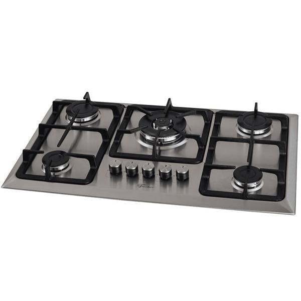 Cooktop a Gás Fischer TC Infinity 5 Bocas Superautomático Mesa em Aço Inox — Fischer