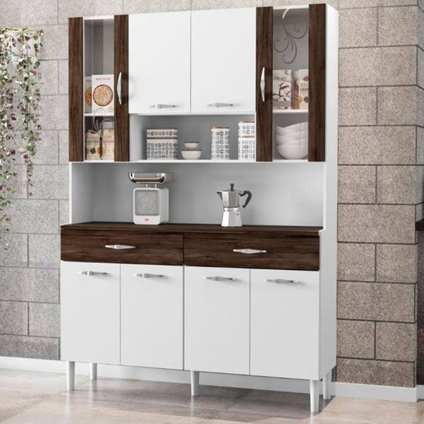 Cozinha Compacta 8 Portas 2 Gavetas Acabamento Serigrafado Golden Kit´s Paraná — Sem marca