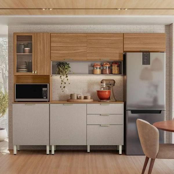 Cozinha Modulada 2 Peças 8 Portas 2 Gavetas Alba Demobile — Demobile