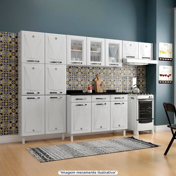 Cozinha Modulada 4 Peças 14 Portas 2 Gavetas Star Telasul — Telasul
