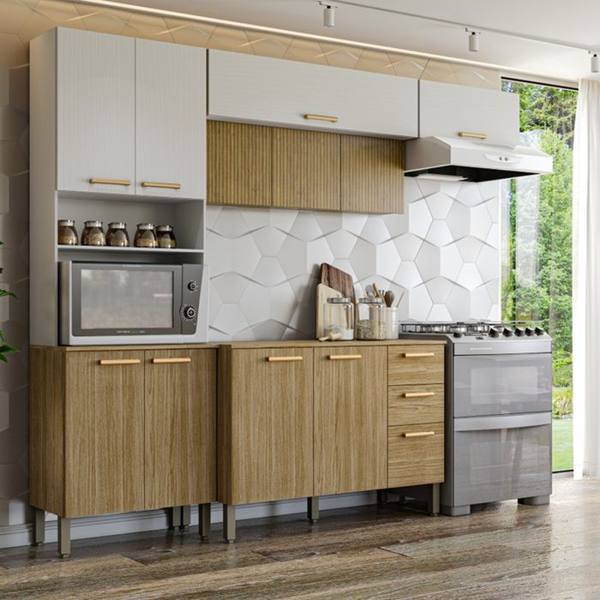 Cozinha Modulada 4 Peças 9 Portas 2 Gavetas MDP e MDF Urbane Kit's Paraná — Kit's Paraná