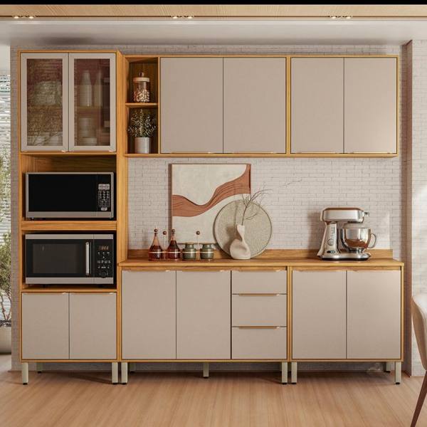 Cozinha Modulada 5 Peças 12 Portas 3 Gavetas Plena Demóbile — Demobile