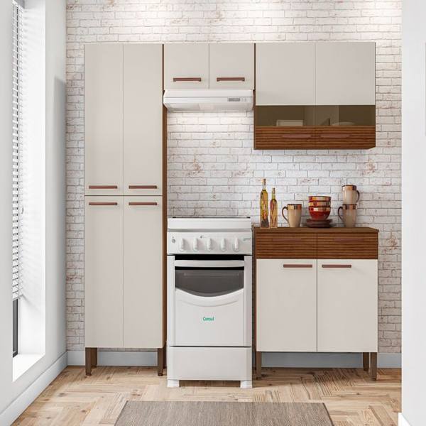 Cozinha Modulada com Balcão 4 Peças 10 Portas em MDP Nala Kit's Paraná — Kit's Paraná
