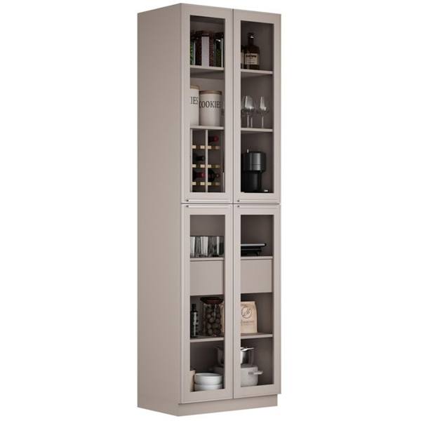 Cristaleira 4 Portas com Vidro 6 Prateleiras Itatiaia Essence — Itatiaia