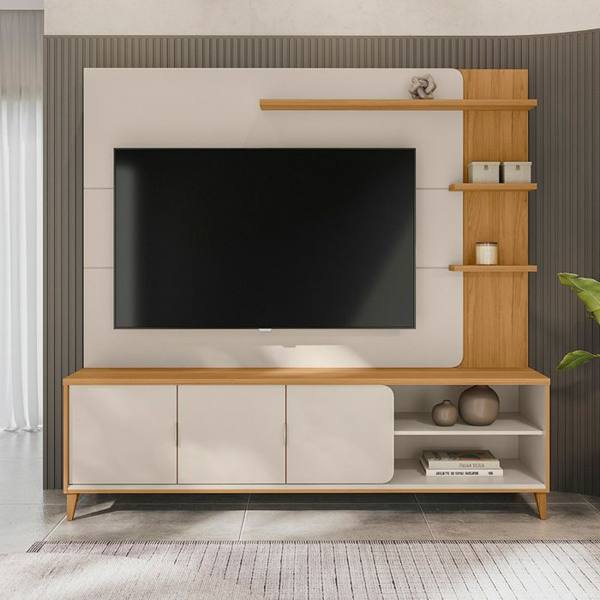 Estante Home para TV até 70" 3 Portas MDP MDF Napoli Linea Brasil — Linea Brasil