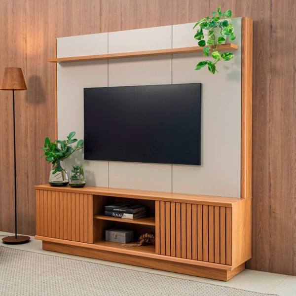 Estante Home para TV até 75" 2 Portas de Correr Ravena Linea Brasil — Linea Brasil