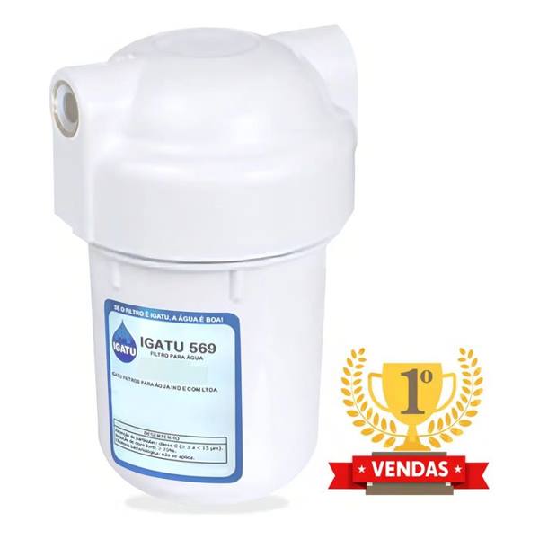Filtro de Água Externo Igatu 569 Branco, Alto Fluxo, 3 Etapas — Sem marca